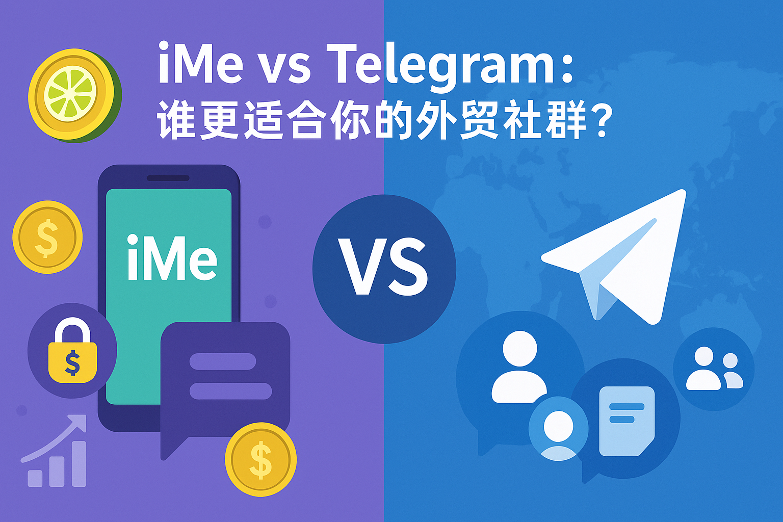 iMe vs Telegram：谁更适合你的外贸社群？